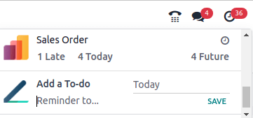 Agregar una actividad pendiente.