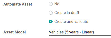 Automatizar los activos de una cuenta en Contabilidad de Odoo