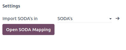 Configuración de un diario SODA.