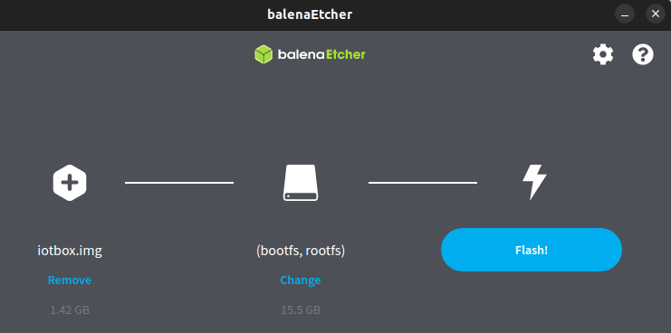 Actualizar la tarjeta SD con balenaEtcher