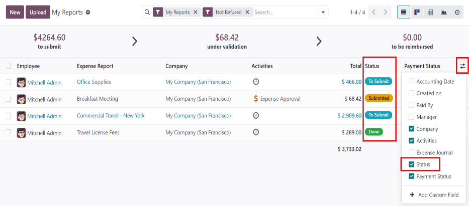 Presentar el reporte al gerente.