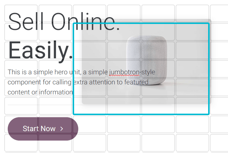 Al seleccionar el diseño de cuadrícula, elige una imagen y arrástrala y suéltala donde sea necesaria.