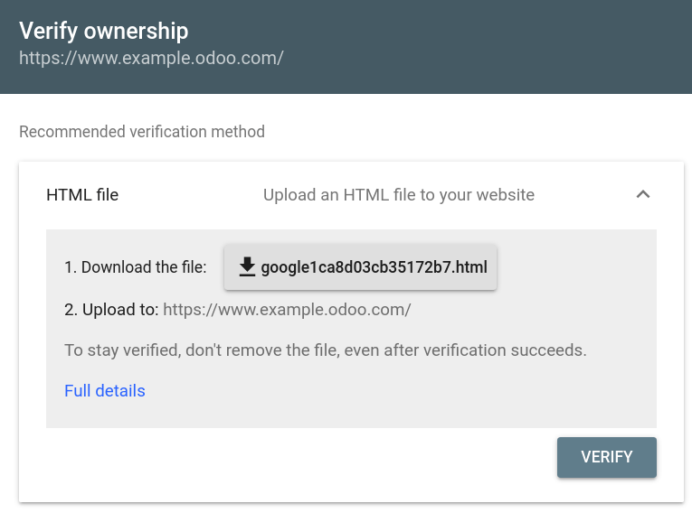 Descarga del archivo HTML