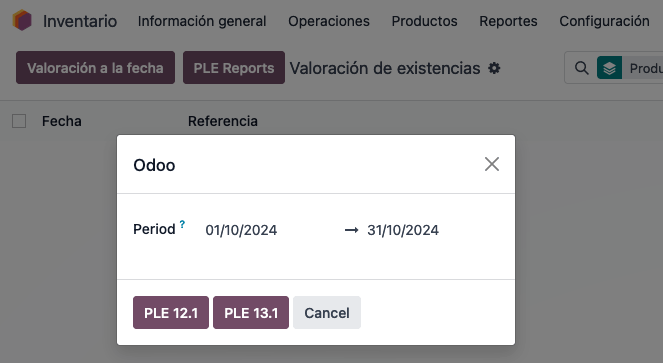 Selección de botones de exportación