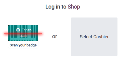 Ventana de inicio de sesión para abrir una sesión cuando la función Varios cajeros está activa.