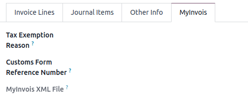 Motivo de exención fiscal en MyInvois