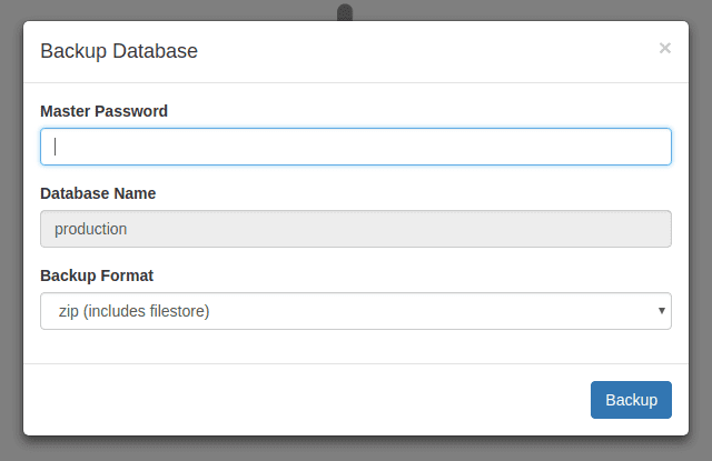Descargar de una copia de seguridad de una base de datos alojada de forma local