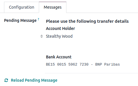 Defina las instrucciones de pago