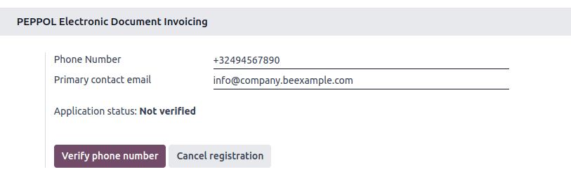 solicitud de verificación de validación de teléfono