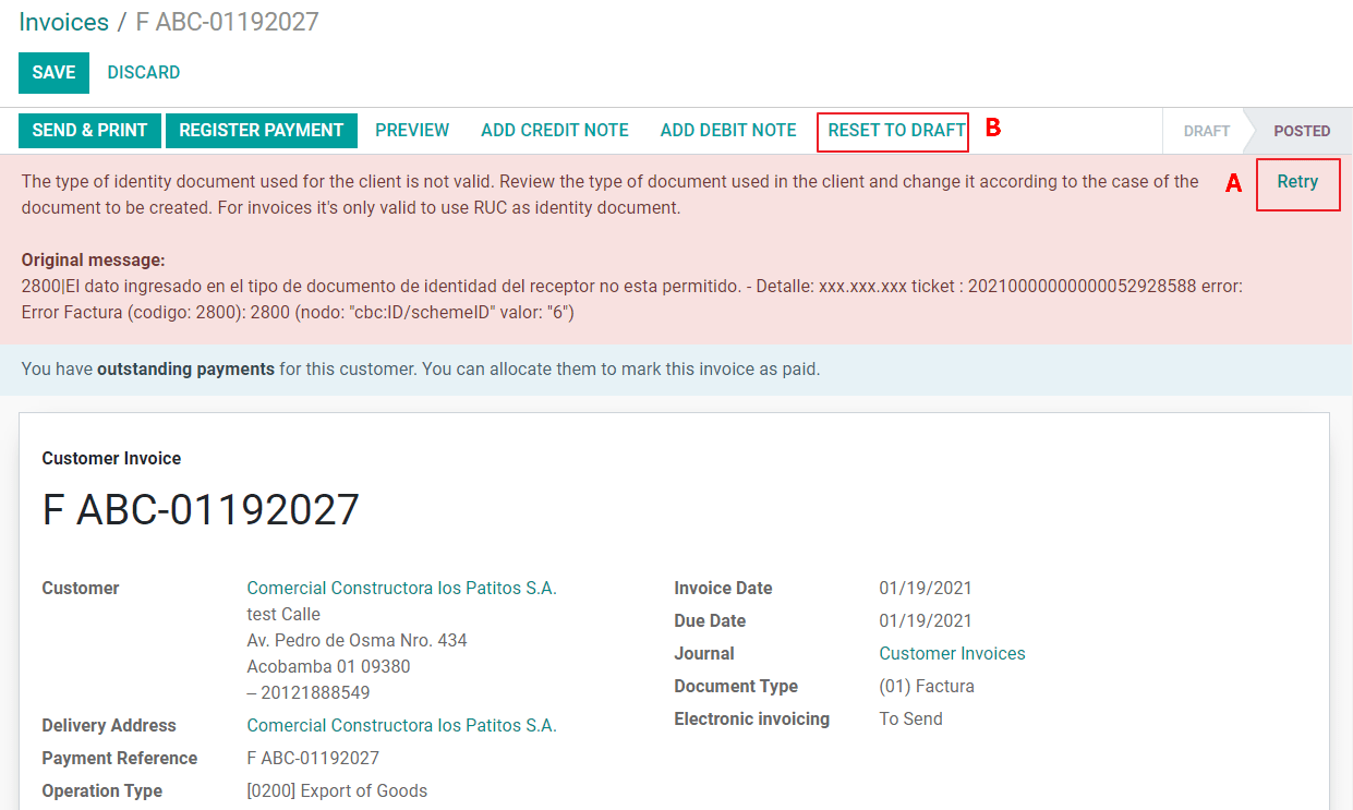 Lista de los errores más comunes en las facturas.