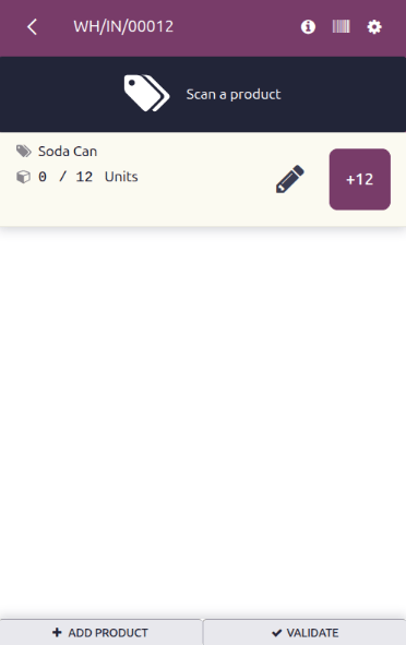 Resumen de las recepciones en la transferencia por escanear.