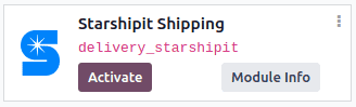 Módulo Envíos con Starshipit en el módulo Aplicaciones de Odoo.