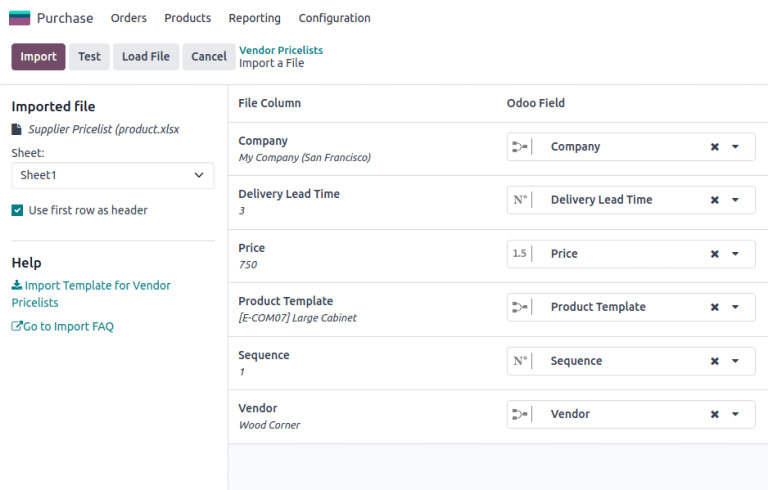 Pantalla para subir archivos