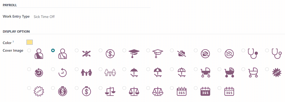 La mitad inferior del formulario de tiempo personal, con toda la información completa para un tiempo personal de enfermedad.