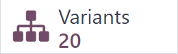 El botón inteligente de variantes en la parte superior del formulario de producto en Ventas.